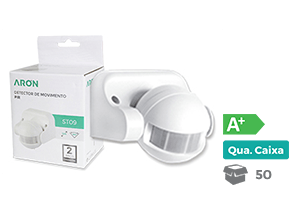 DETECTOR DE MOVIMENTO 180º SUPERFÍCIE/PAREDE - ST09 - ARON LIGHT DETECTOR DE MOVIMENTO 180º SUPERFÍCIE/PAREDE - ST09 - ARON LIGHT