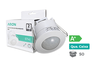 DETECTOR DE MOVIMENTO 360º ENCASTRAR TECTO - ST41 - ARON LIGHT