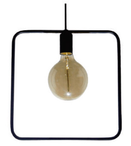 Candeeiro Suspenso,Quadrado, em  Aluminio