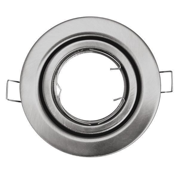 Aro GU10 Redondo Fixo Aço Escovado