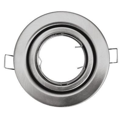 Aro GU10 Redondo Fixo Aço Escovado