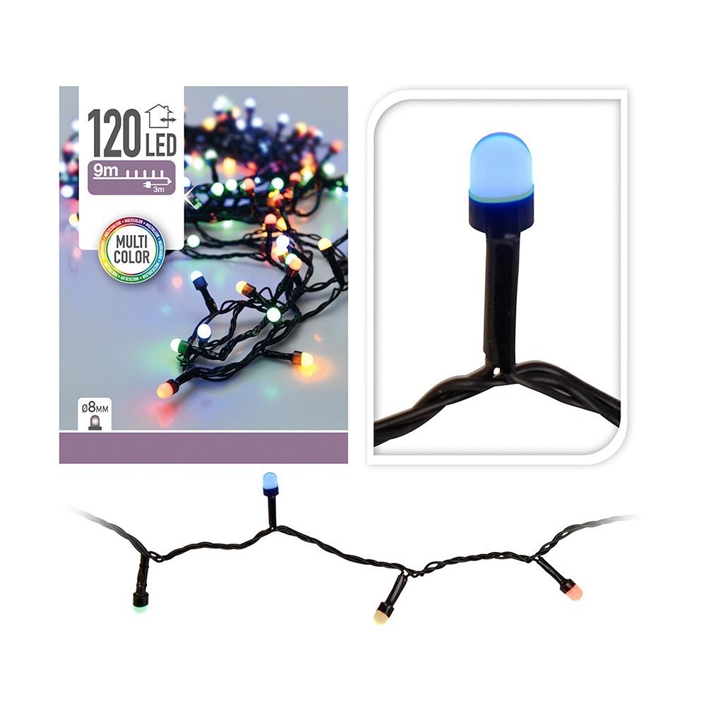 GRINALDA LED XL 120 LEDS 1200CM DE CABO MULTICOR (IP44 EXTERIOR)