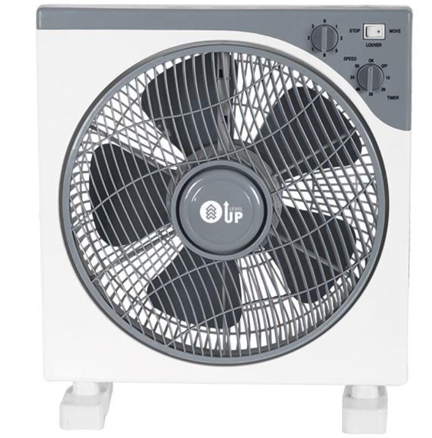 Ventilador de caixa quadrado branco-cinza Φ37 45W