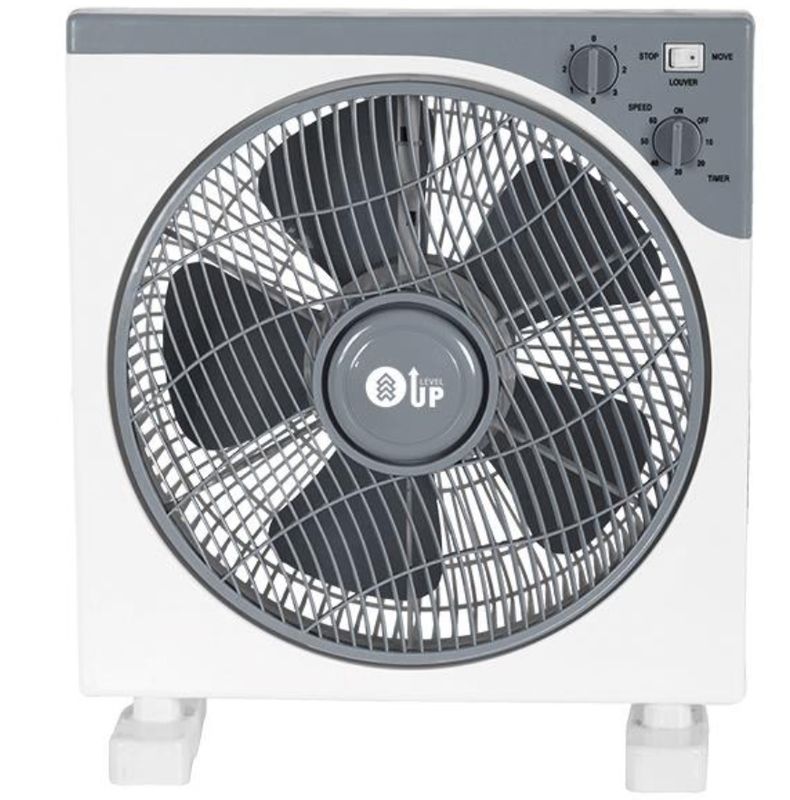 Ventilador de caixa quadrado branco-cinza Φ37 45W