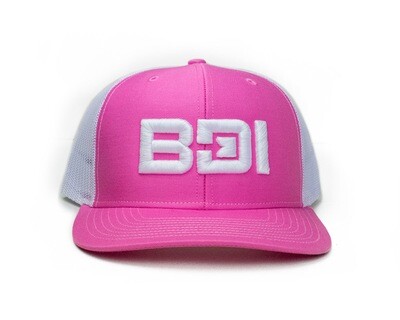 BDI Puff Embroidered Richardson Cap - Pink & White