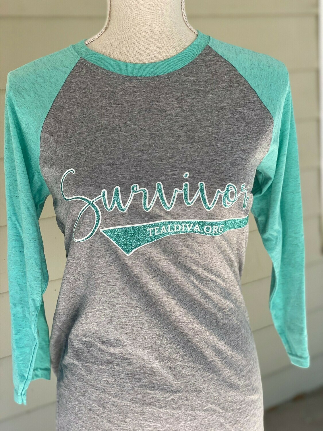 T-Shirt - "Survivor" Glitter Baseball Style