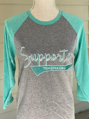 T-Shirt - "Supporter" Glitter Baseball style