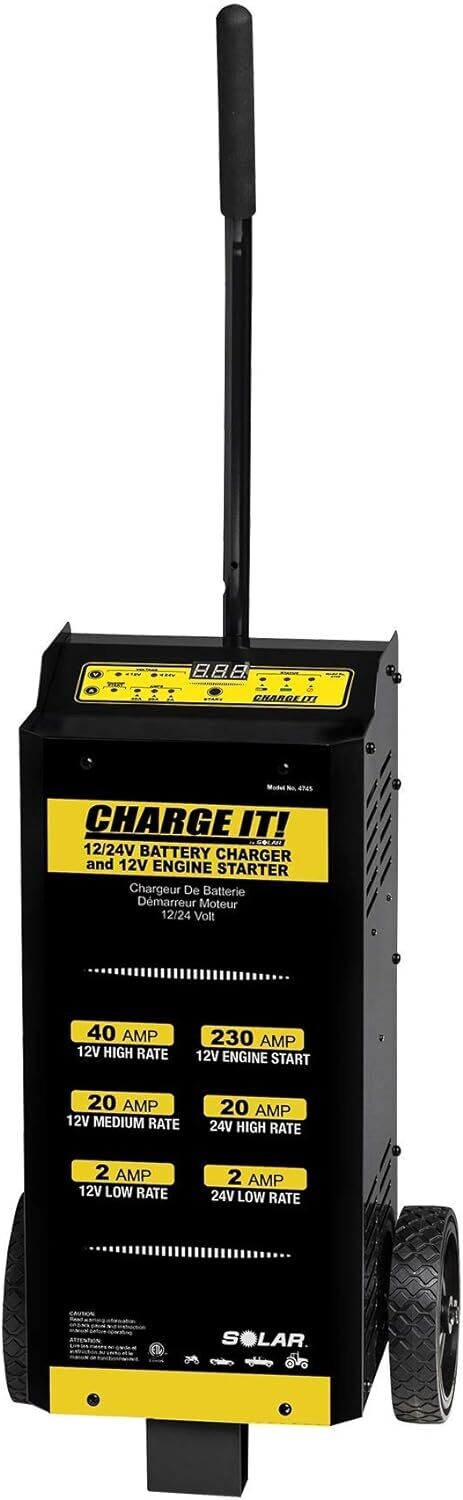 CARGADOR DE BATERÍA CON RUEDAS 12/24V