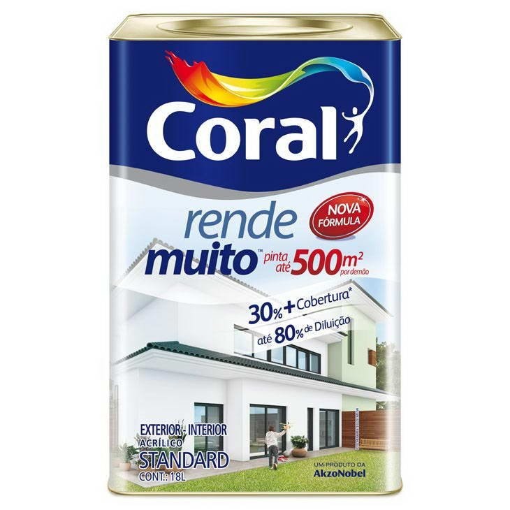 TINTA CORAL RENDE MUITO 18 LITROS FOSCO