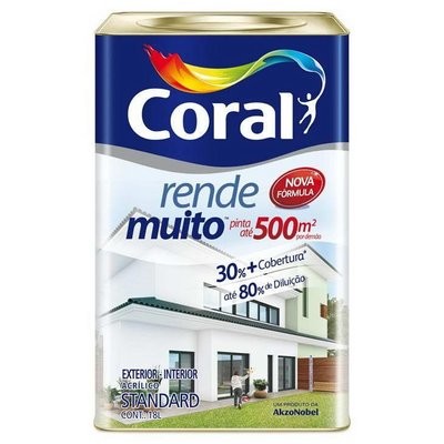 TINTA CORAL RENDE MUITO 18 LITROS FOSCO