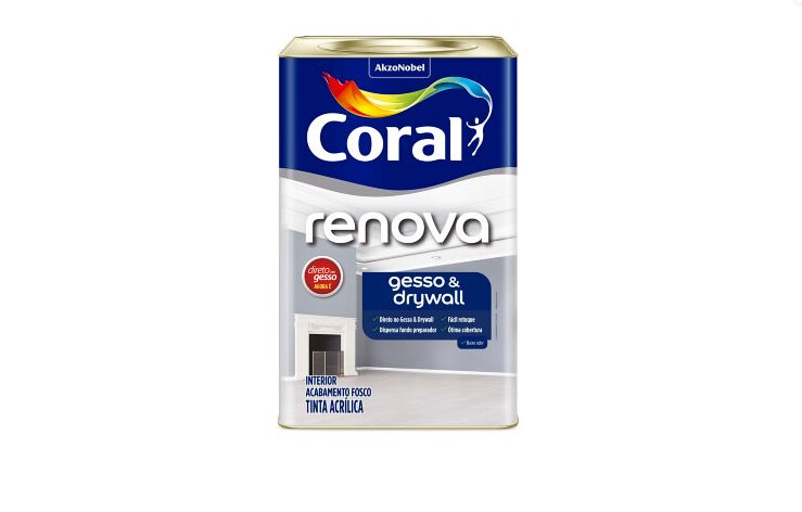 TINTA CORAL DIRETO GESSO 18 LITROS FOSCO TINTA CORAL DIRETO GESSO 18 LITROS FOSCO