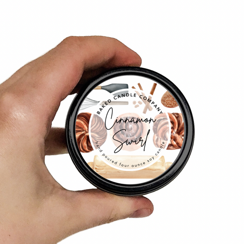 Cinnamon Swirl 4oz. Soy Candle Tin