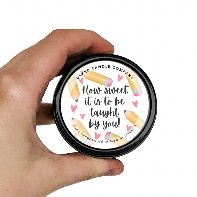 How Sweet it is to be Taught by you 4oz. Soy Candle