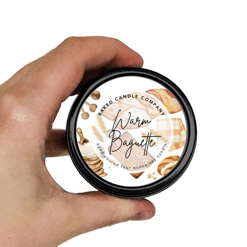 Warm Baguette 4oz. Soy Candle Tin