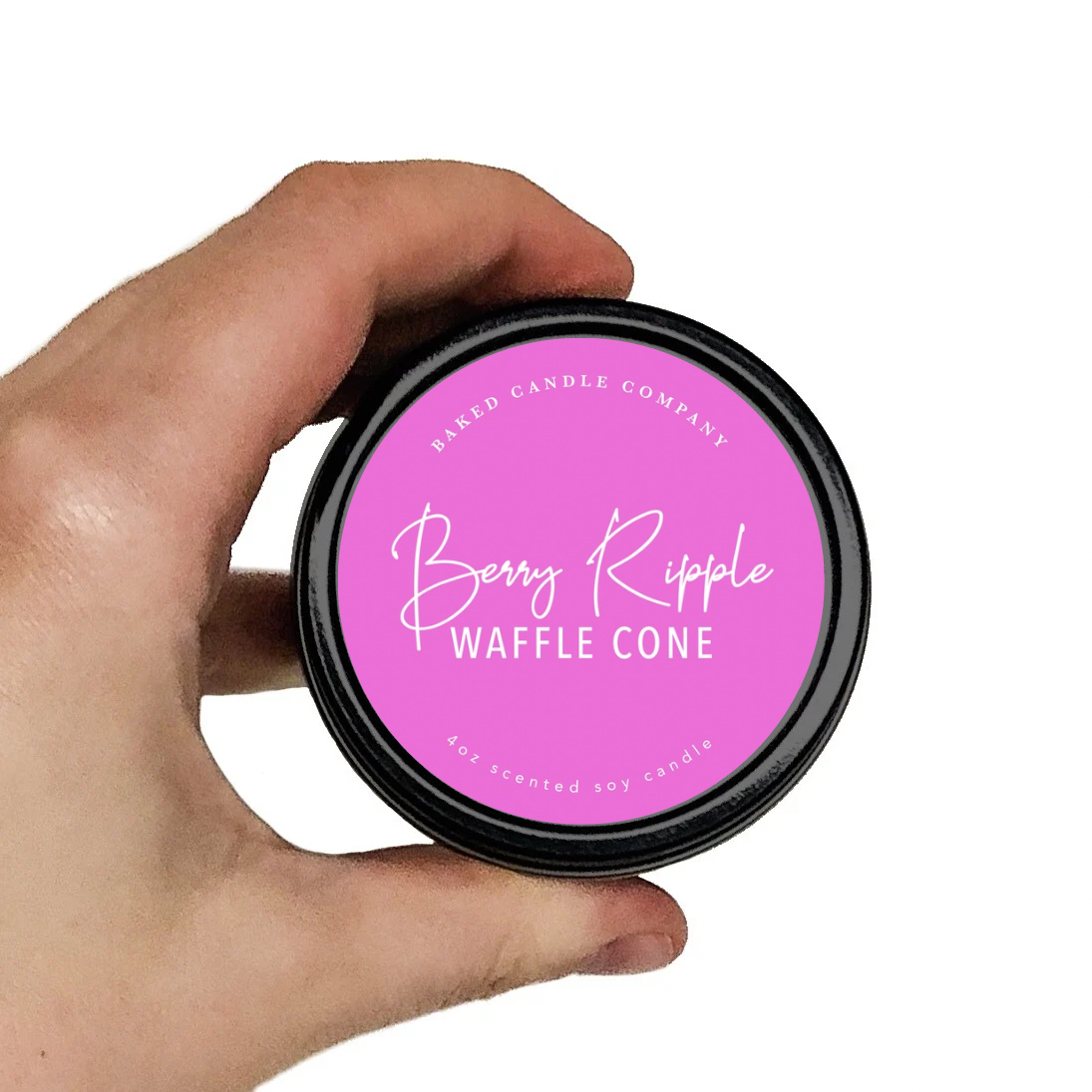 Berry Ripple Waffle Cone 4oz. Soy Candle Tin