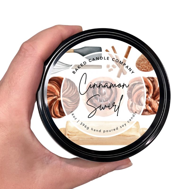 Cinnamon Swirl 14oz. Soy Candle Tin