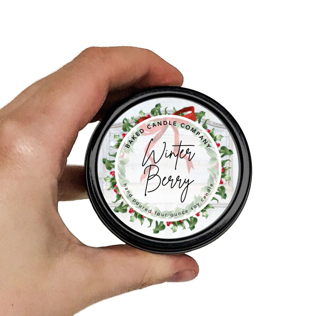 Winter Berry 4oz. Soy Candle Tin
