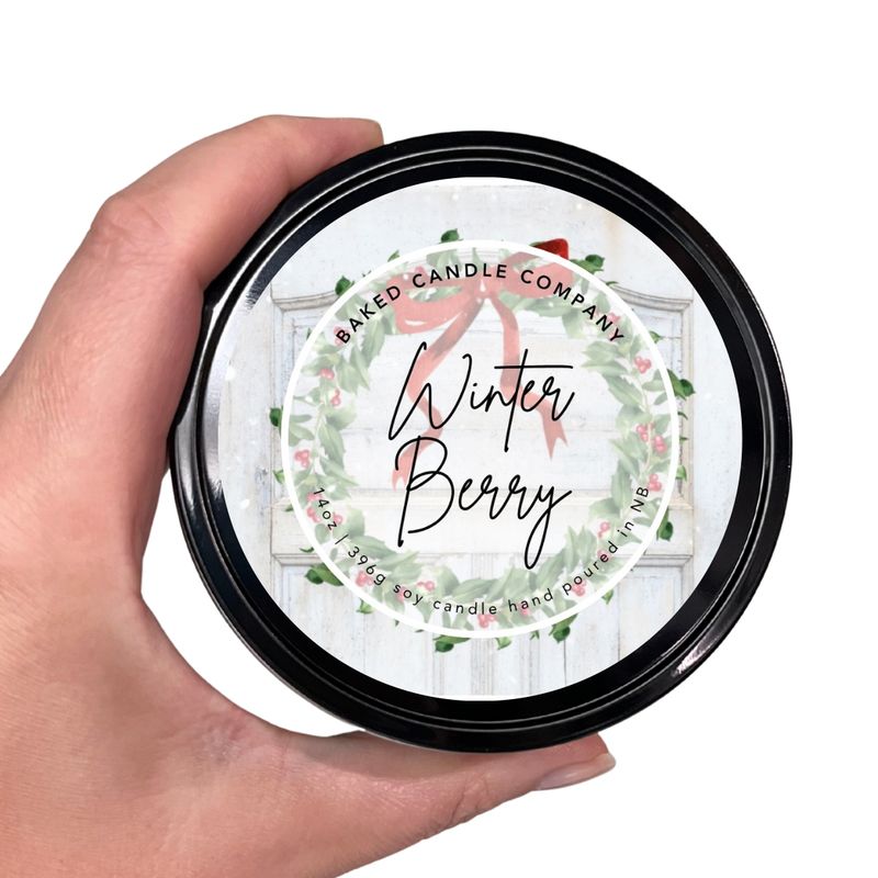 Winter Berry 14oz. Soy Candle Tin