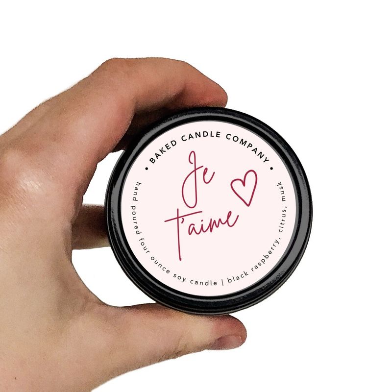 Je t’aime 4oz. Soy Candle Tin