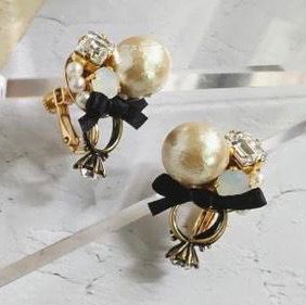 JENA Earrings of ring モノトーン