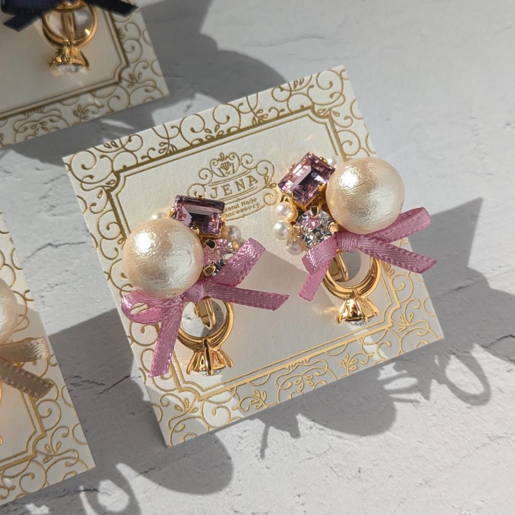 JENA Earrings of ring ライトアメジスト