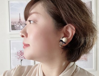 JENA Earrings of ring ライトアメジスト