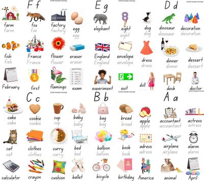 キッズ用英語プリント（ダウンロード商品）