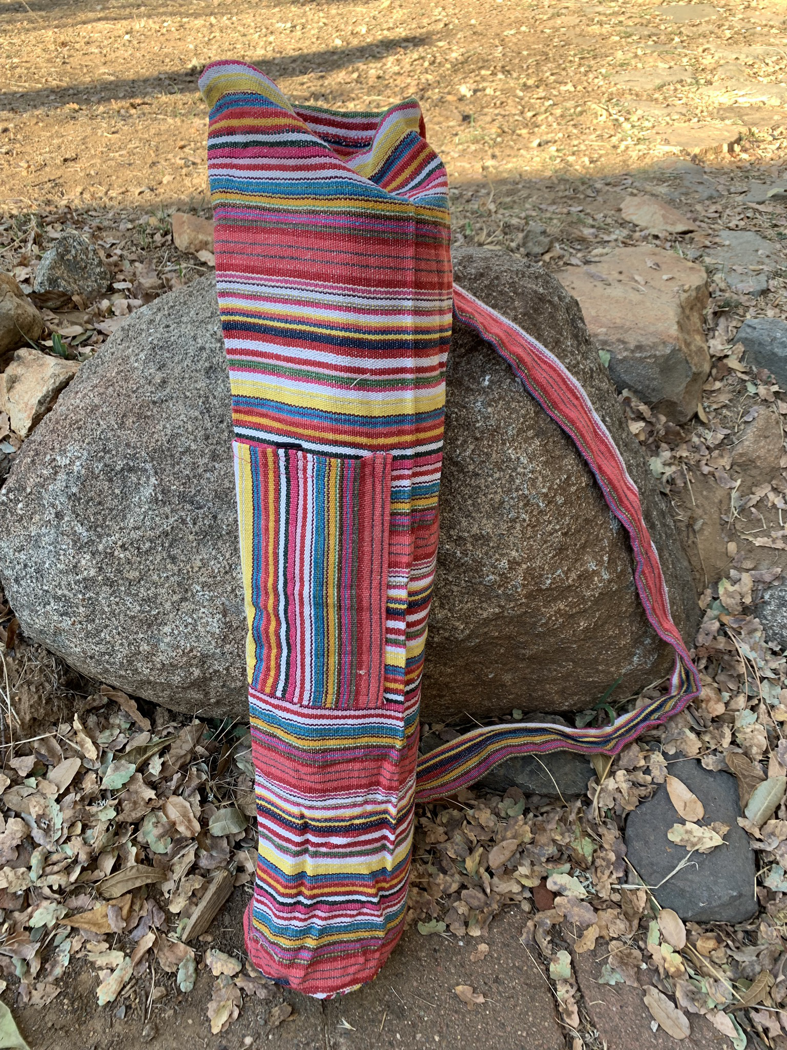 Pink Mutlicolored Yoga Mat Bag 00056