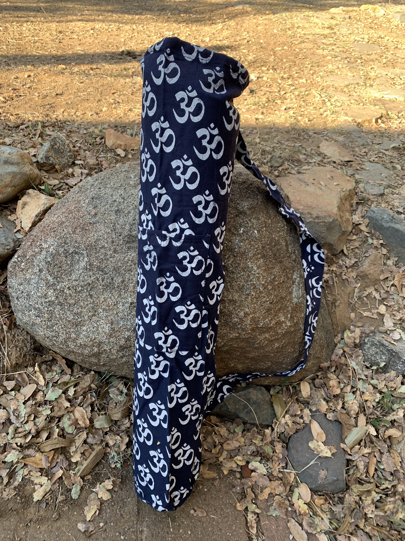 Black Om Yoga Mat Bag 00055