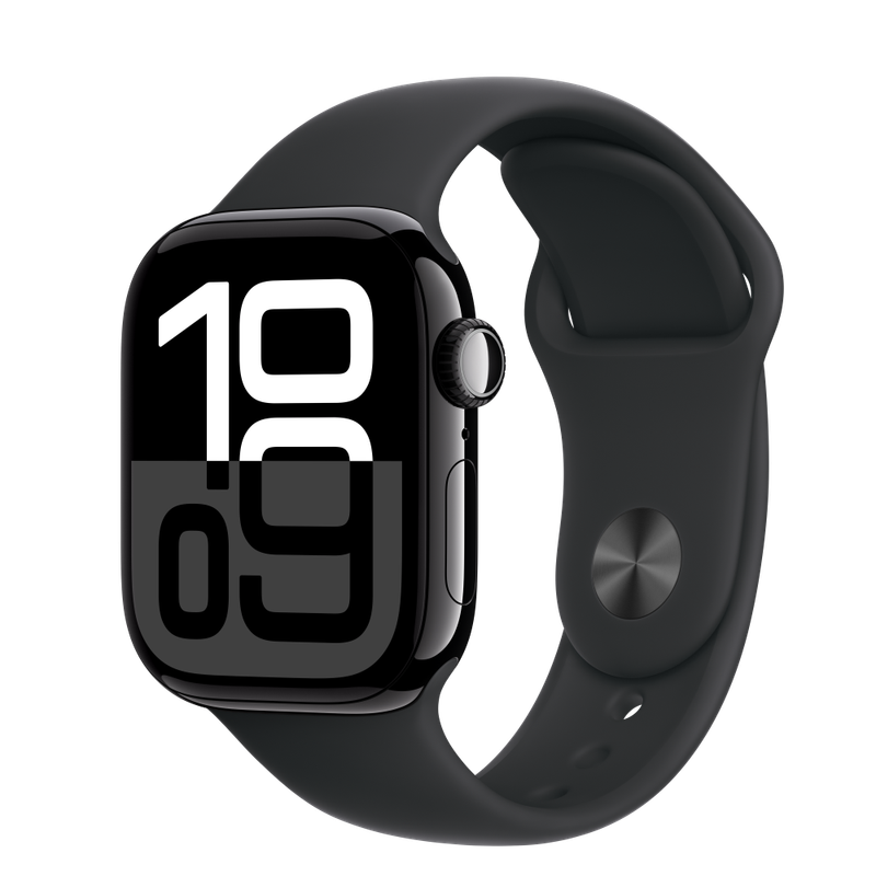 Jet Black Aluminum Case with Black Sport Band