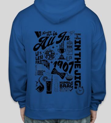 LF Eras, Full-Zip Hoodie Royal back