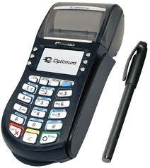 Hypercom® Optimum T4210 Dial Credit Card Terminal w/Internal PIN Pad