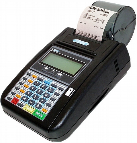 Hypercom® T7Plus Credit Card Terminal/Printer for 3 Inch Paper Roll - 19 Key