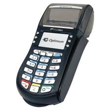 Hypercom® Optimum T4220 Dual Credit Card Terminal w/Internal PIN Pad