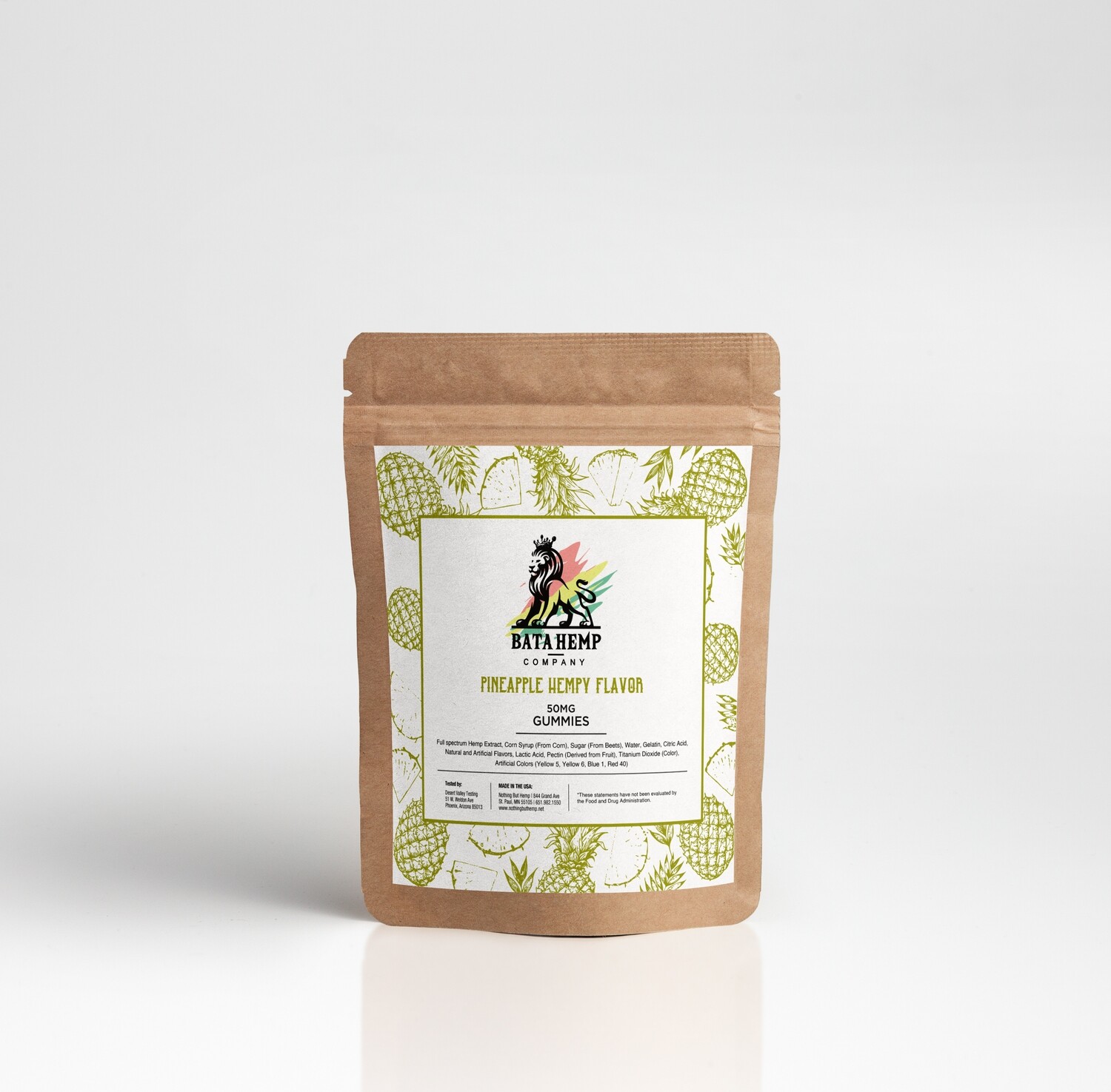 Bata Hemp | 50MG | Pineapple Hempy Gummies | 10 Per Unit | Bundle 3 Packs Bata Hemp | 50MG | Pineapple Hempy Gummies | 10 Per Unit | Bundle 3 Packs