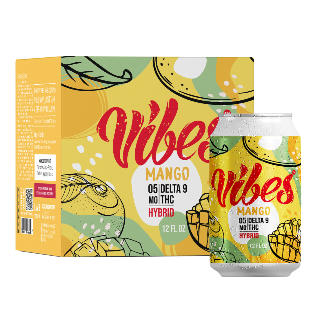 Vibes™ | Delta 9 THC | 5mg | Drink | Hybrid | 6 Pack