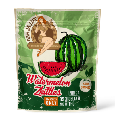 5mg THC|  | Watermelon Zkittles | Indica | 10 Pack