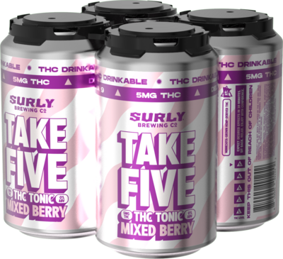 5mg Delta 9 THC | Surly Take 5 | Mixed Berry | 4 Pack