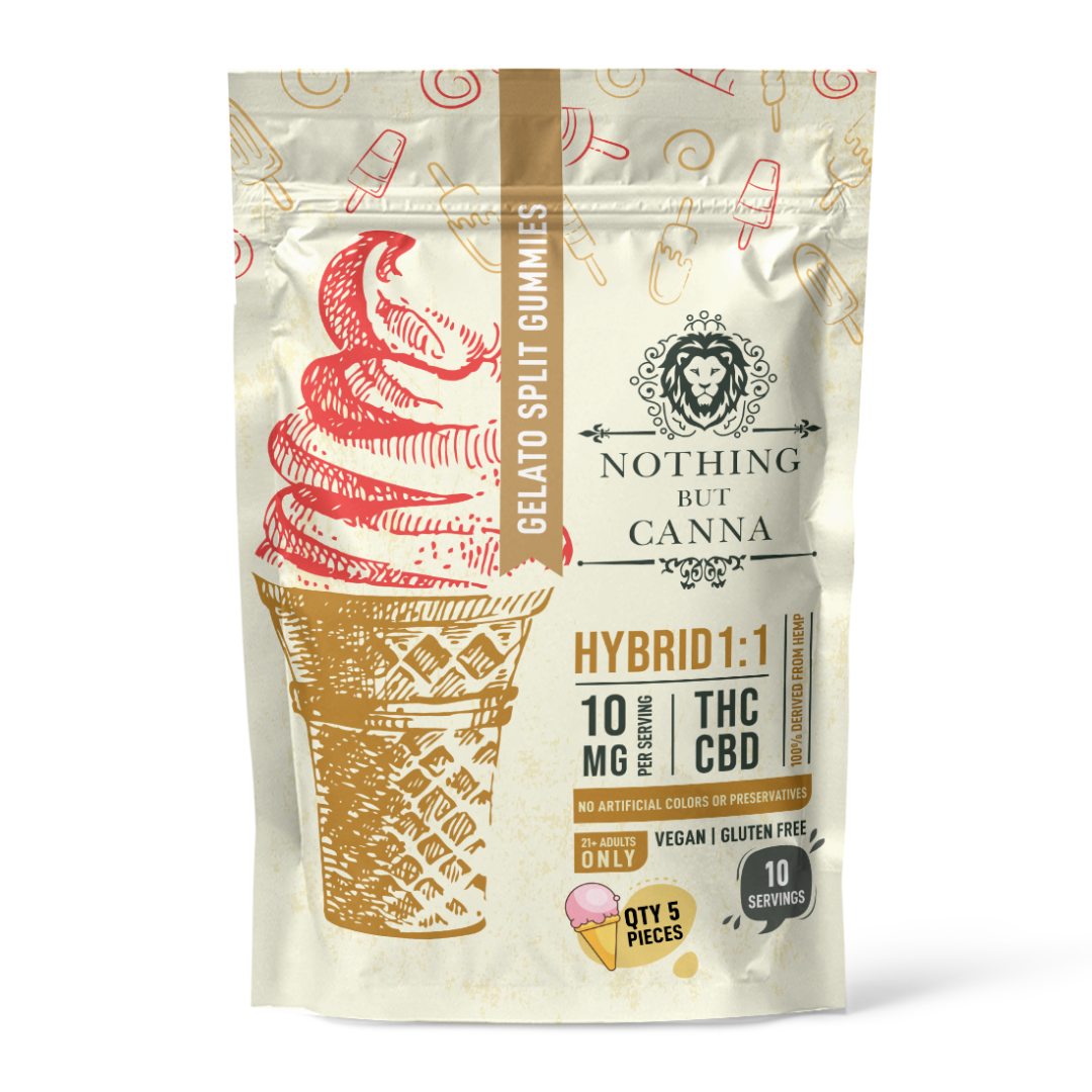 10mg THC 10mg CBD Splits 11 Gelato Hybrid 5 QTY 10