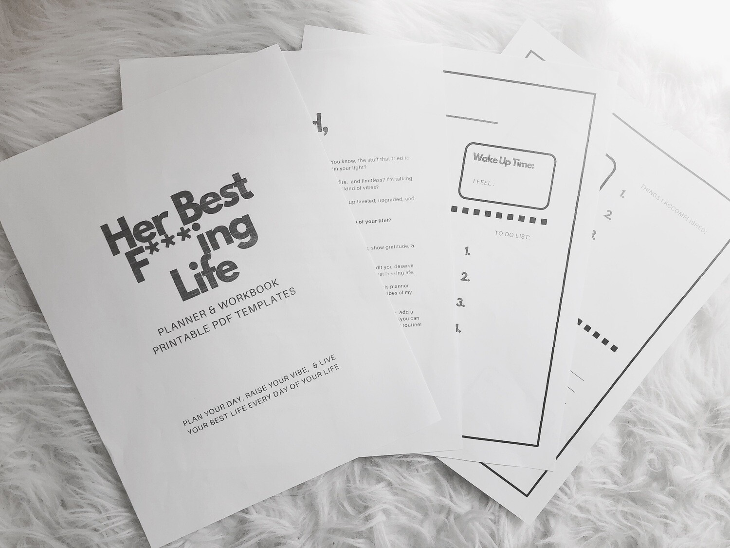 Her Best F***ing Life Printable Planner Pages (PDF File)