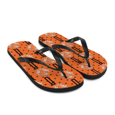 Dark Orange Flip Flops | BENJ
