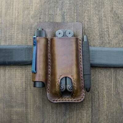 Genuine Leather Multitool Flashlight Waist Bag Genuine Leather Multitool Flashlight Waist Bag