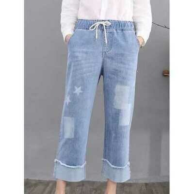 Stars Geometric Print Women Jeans Stars Geometric Print Women Jeans
