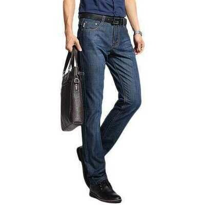 Straight Leg Cotton Breathable Long Jeans Straight Leg Cotton Breathable Long Jeans