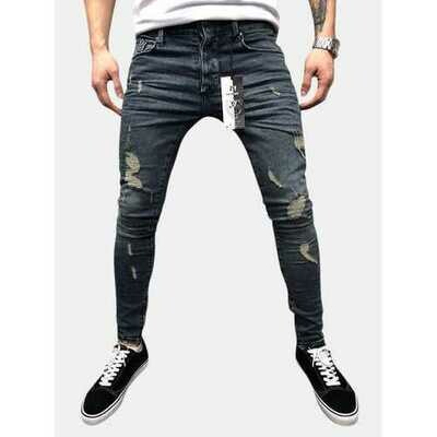 Mens Casual Street Style Frayed Jeans Mens Casual Street Style Frayed Jeans