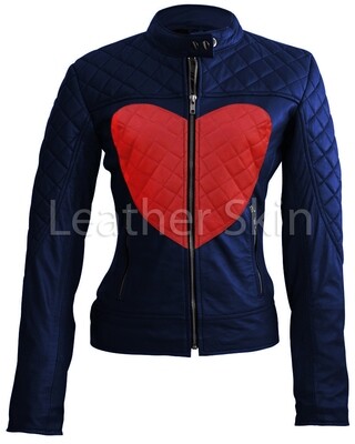 Women Heart Leather Jacket