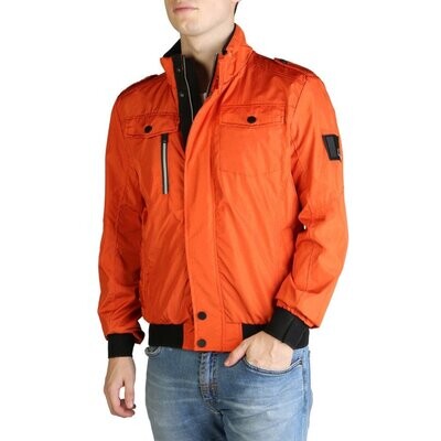 Yes Zee Men's Jacket, Orange / Blue - J332473
