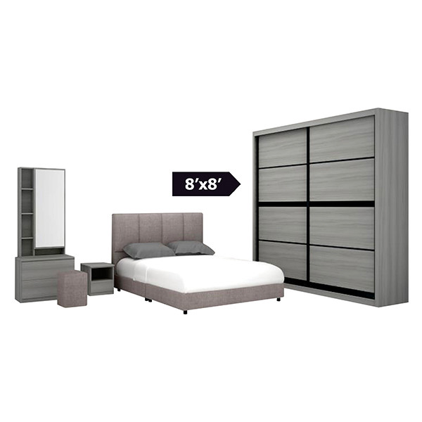 Bedroom Set with wardrobe 8' x 8' Bedroom Set with wardrobe 8' x 8'