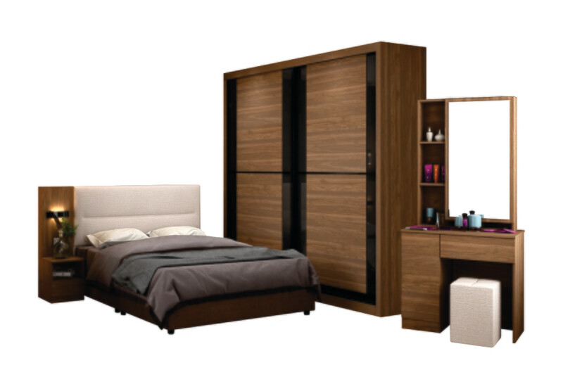Bedroom Set with Wardrobe 8'x8' and King Divan Bedroom Set with Wardrobe 8'x8' and King Divan