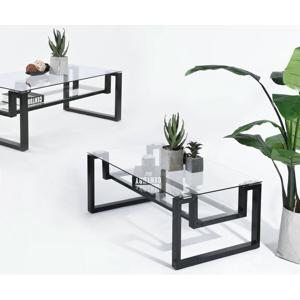 Glass Top Coffee Table (ISADORE) Glass Top Coffee Table (ISADORE)